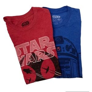 Star Wars R2D2 / Rebel Alliance T-shirt Bundle of 2 Sz Small (Youth)